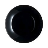 Flad Plade Luminarc Zelie Negro Sort Glas  25 cm (12 enheder) #10