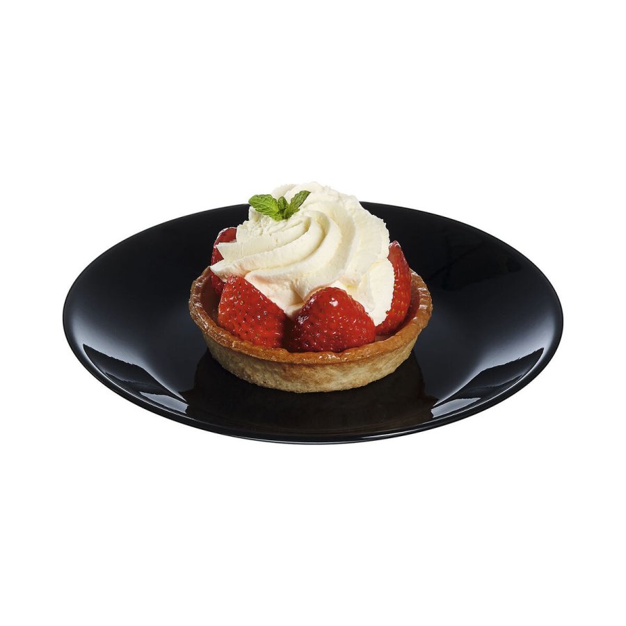 Desserttallerken Luminarc Zelie Negro Sort Glas  18 cm (12 enheder) #4