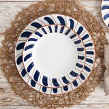 Flad Plade Bidasoa Oceanika Bl� Keramik � 27 cm (12 enheder) #2