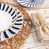 Flad Plade Bidasoa Oceanika Bl� Keramik � 27 cm (12 enheder) #3