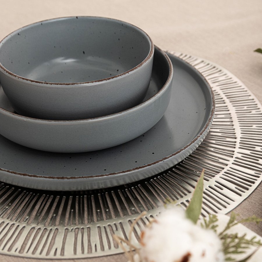 Snacksk�l Quid Duna Gr� Keramik 15 x 15 cm (12 enheder) #4