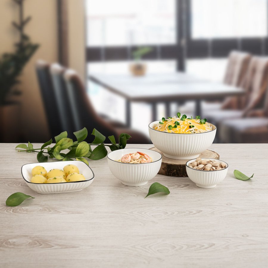 Snacksk�l Quid Gastro Black Hvid Sort Keramik (12 enheder) #6