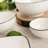 Snacksk�l Quid Gastro Black Hvid Sort Keramik (6 enheder) #6