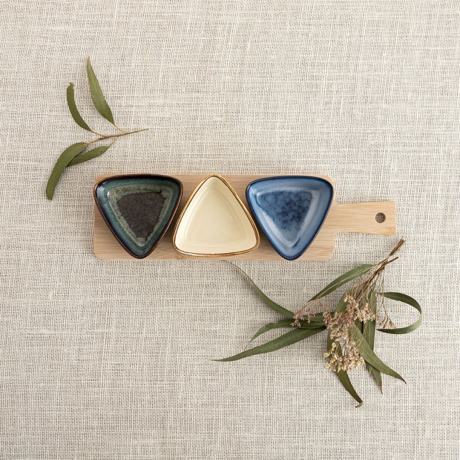 S�t til appetizere Bidasoa Moana Multifarvet Keramik 34 x 9,5 x 4,5 cm 4 Dele (12 enheder) #3