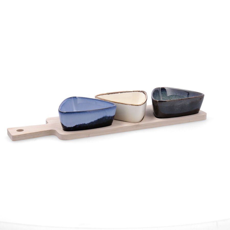 S�t til appetizere Bidasoa Moana Multifarvet Keramik 34 x 9,5 x 4,5 cm 4 Dele (12 enheder) #6