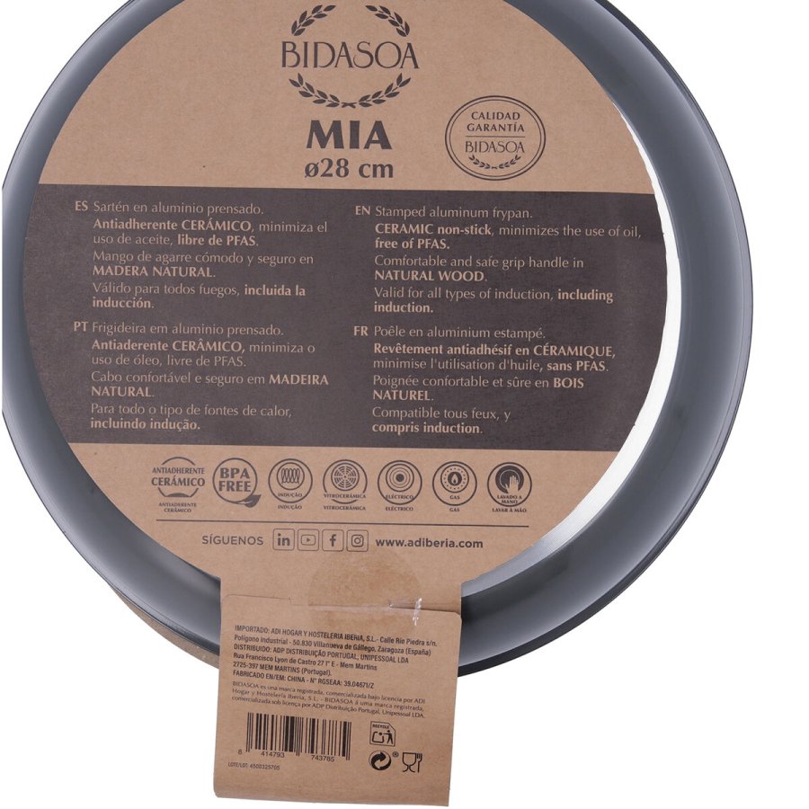 Stegepande Bidasoa Mia Gr� Metal � 28 cm (6 enheder) #6