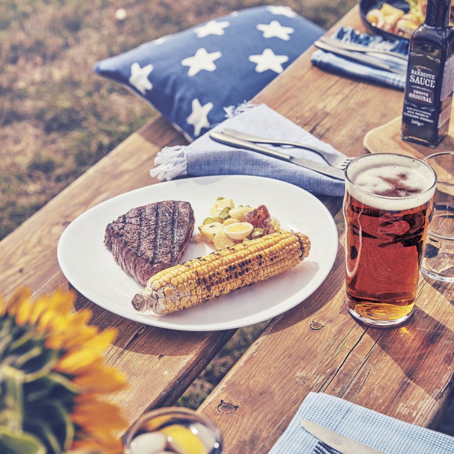 Flad Plade Luminarc Friends Time Hvid Glas 30 x 26 cm (12 enheder) #4