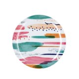 Flad Plade Quid Acuarela Hvid Bioplast � 25 cm (12 enheder) #5