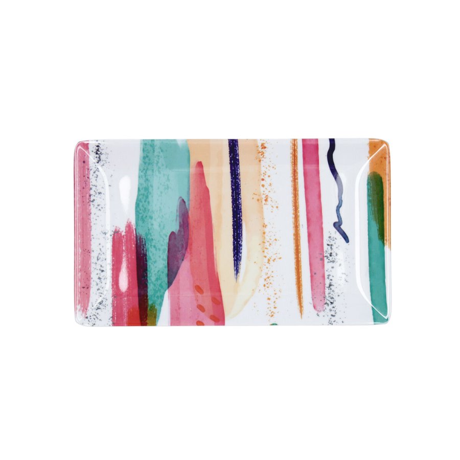 Snack bakke Quid Acuarela Pink 25 x 15 x 2 cm (12 enheder) #5