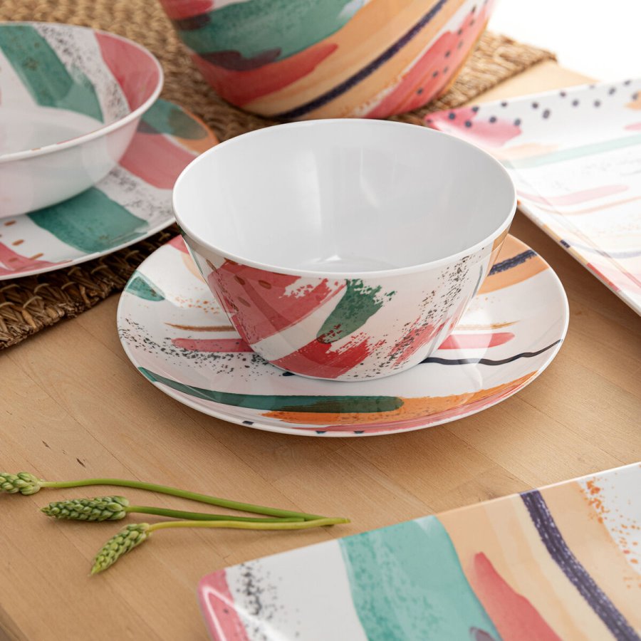 Snack bakke Quid Acuarela Pink 30 x 20 x 2 cm (12 enheder) #4