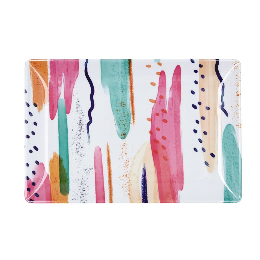 Snack bakke Quid Acuarela Pink 30 x 20 x 2 cm (12 enheder) #5