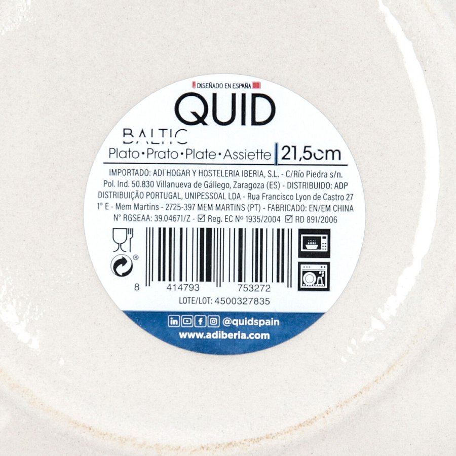 Dyb tallerken Quid Baltic Beige Keramik � 21,5 cm (12 enheder) #7