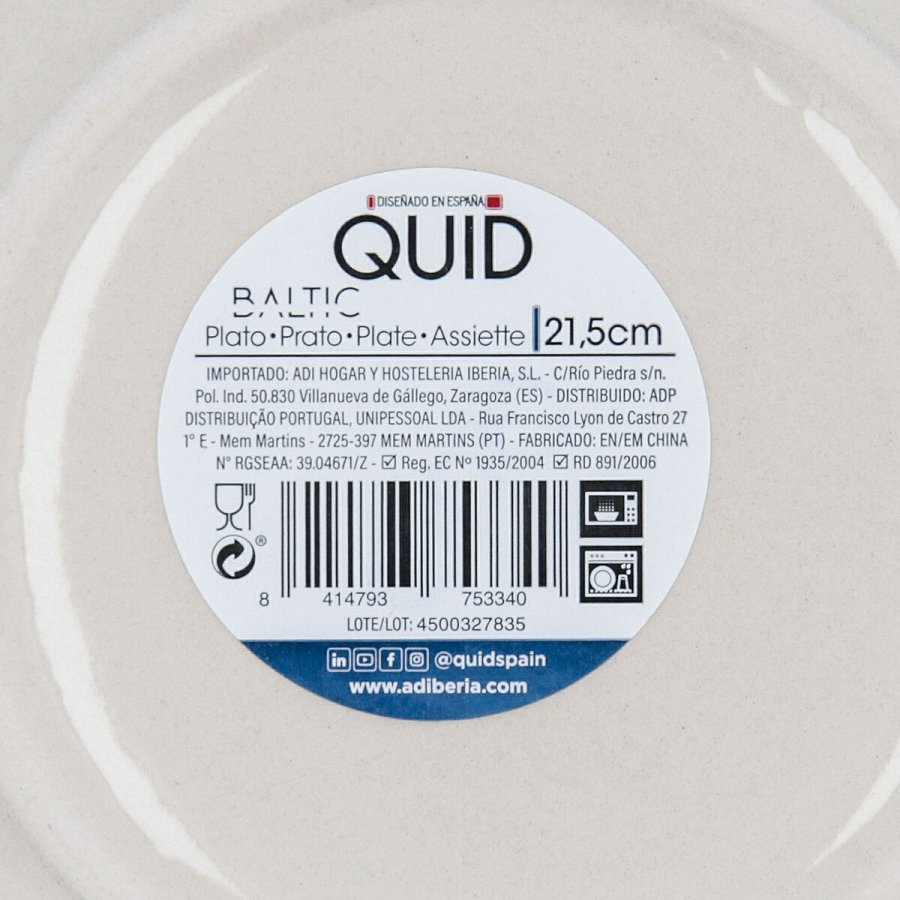 Dyb tallerken Quid Baltic Beige Keramik � 21,5 cm (12 enheder) #7