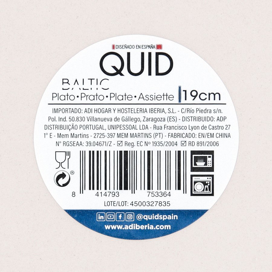 Desserttallerken Quid Baltic Beige Keramik � 19 cm (12 enheder) #7