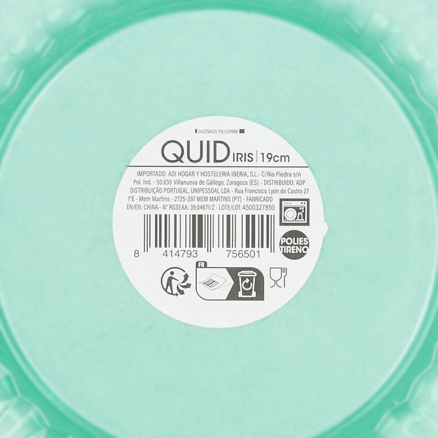 Flad Plade Quid Iris Gr�n Plastik � 19 cm (12 enheder) #7