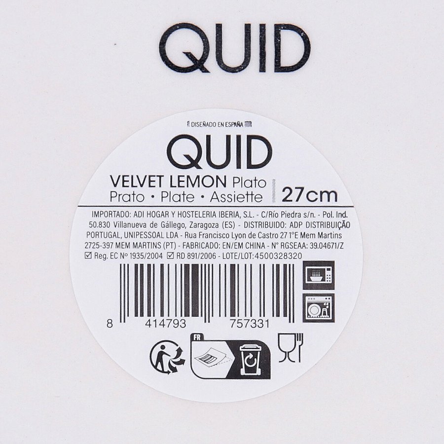 Flad Plade Quid Velvet Gr�n Keramik � 27 cm (12 enheder) #7