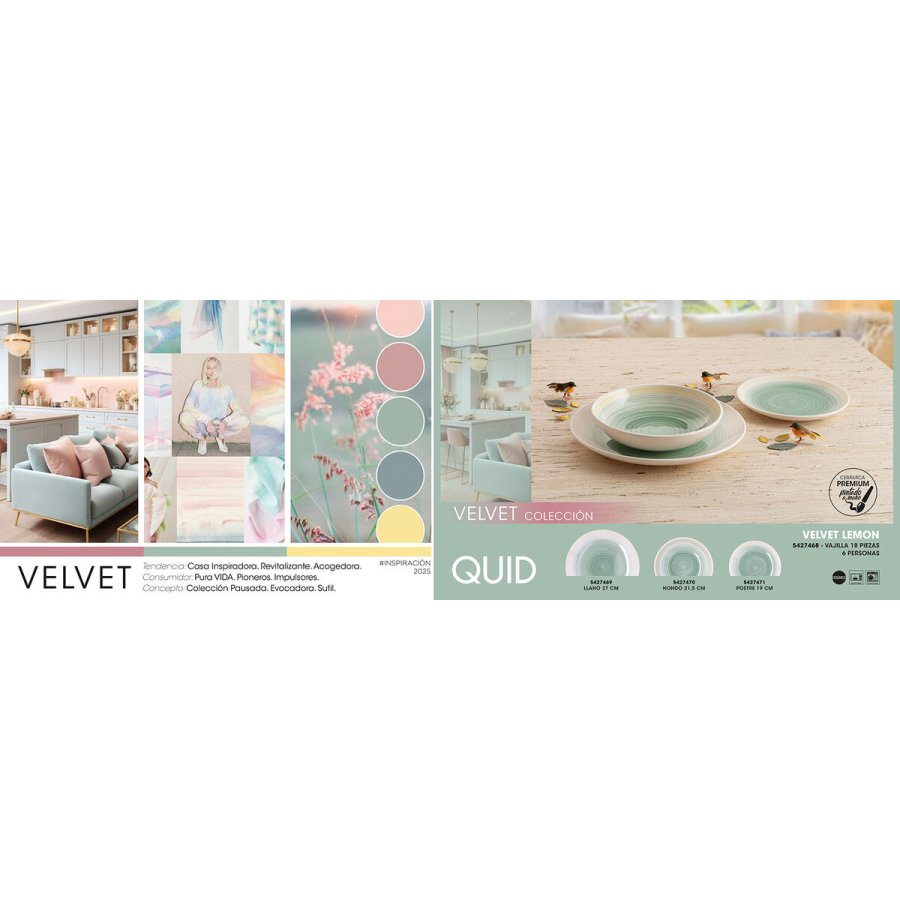 Dyb tallerken Quid Velvet Gul Keramik � 21,5 cm (12 enheder) #4