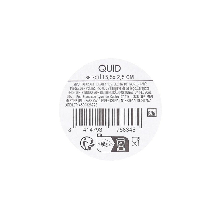 Tallerken Quid Select Vidrio Gennemsigtig Glas 15,5 x 2,5 cm (12 enheder) #7