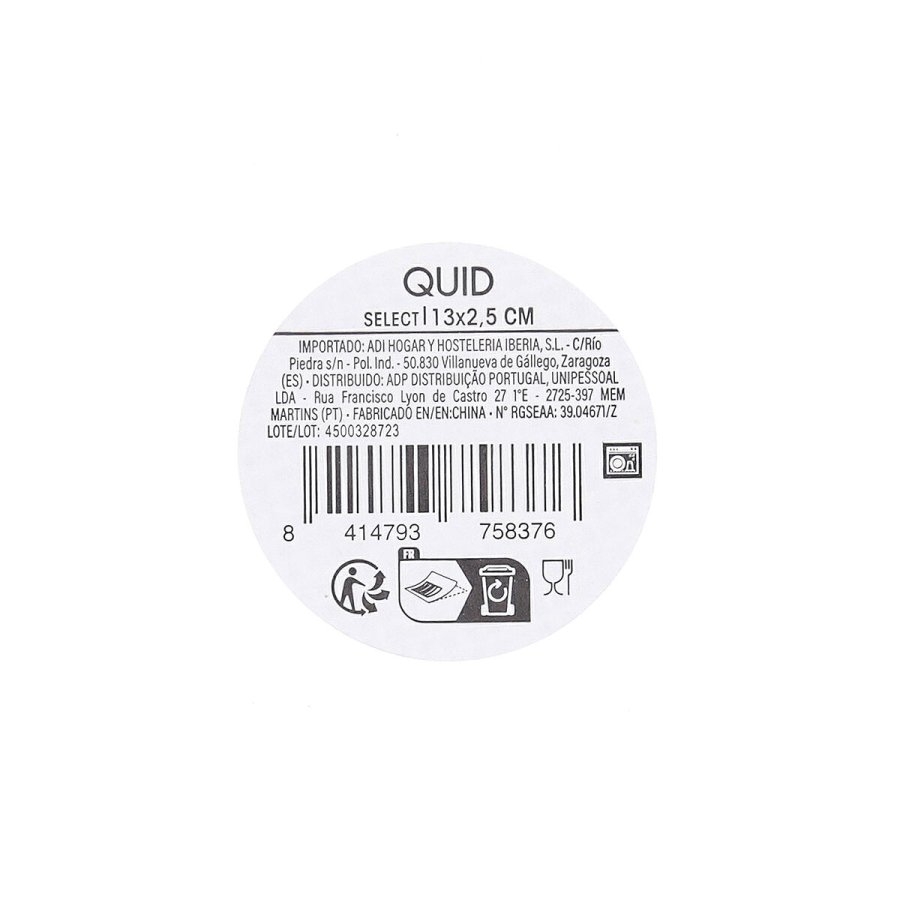 Tallerken Quid Select Vidrio Gennemsigtig Glas 13 x 2,5 cm (12 enheder) #7