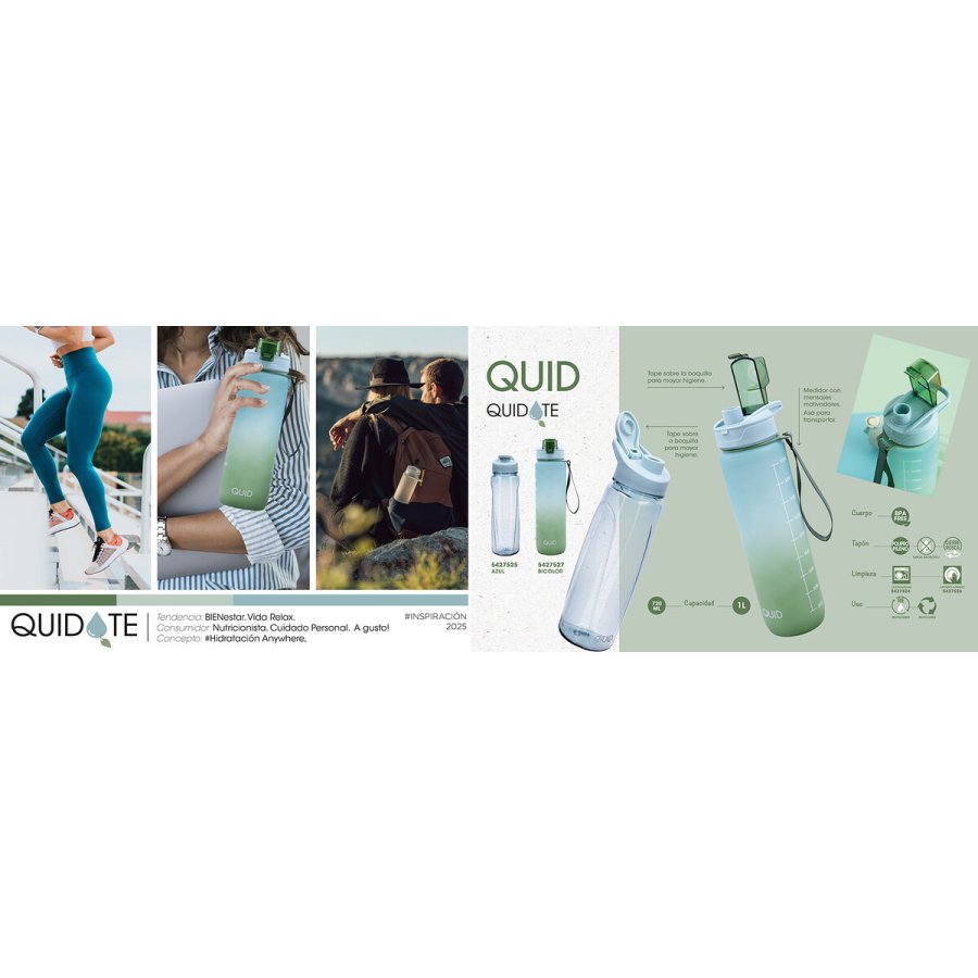 Vandflaske Quid Quidate Bl Plastik 720 ml (12 enheder) #2