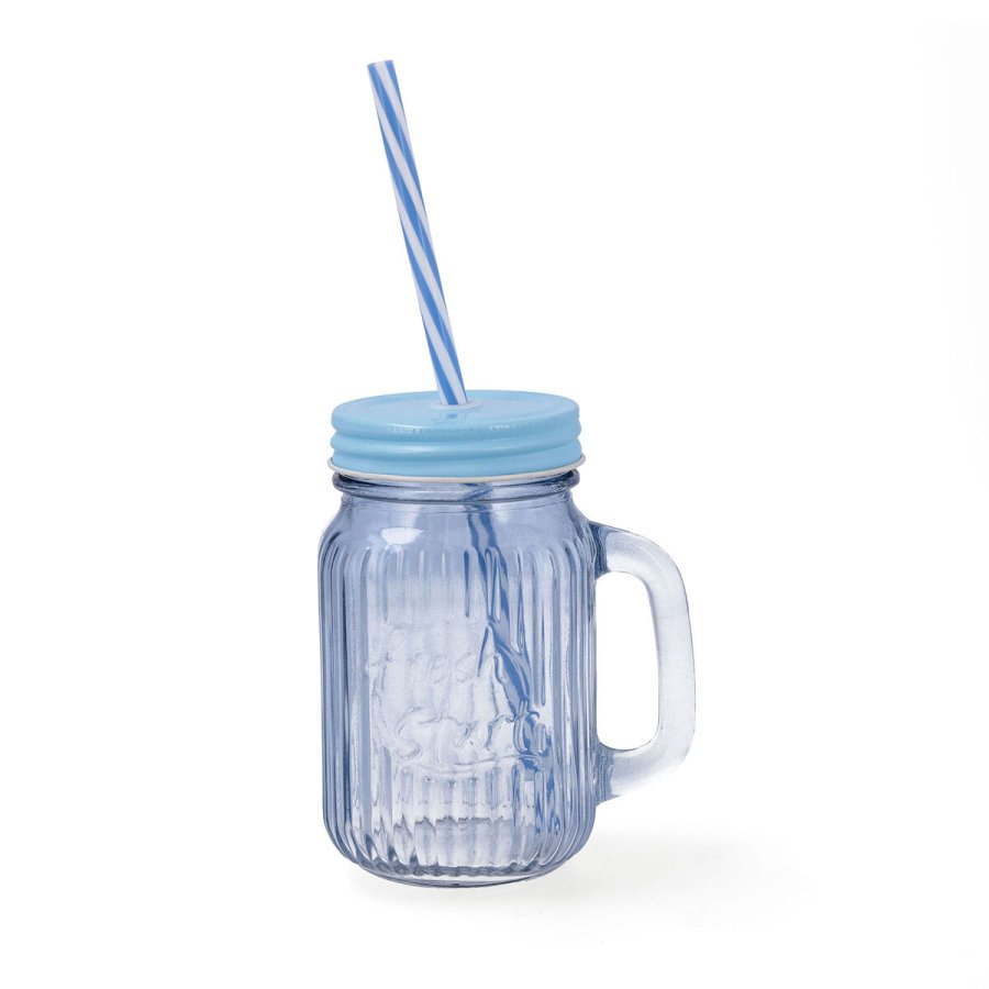 Beholder med L�g og Suger�r Quid Maison Bl� Glas 450 ml (12 enheder) #2