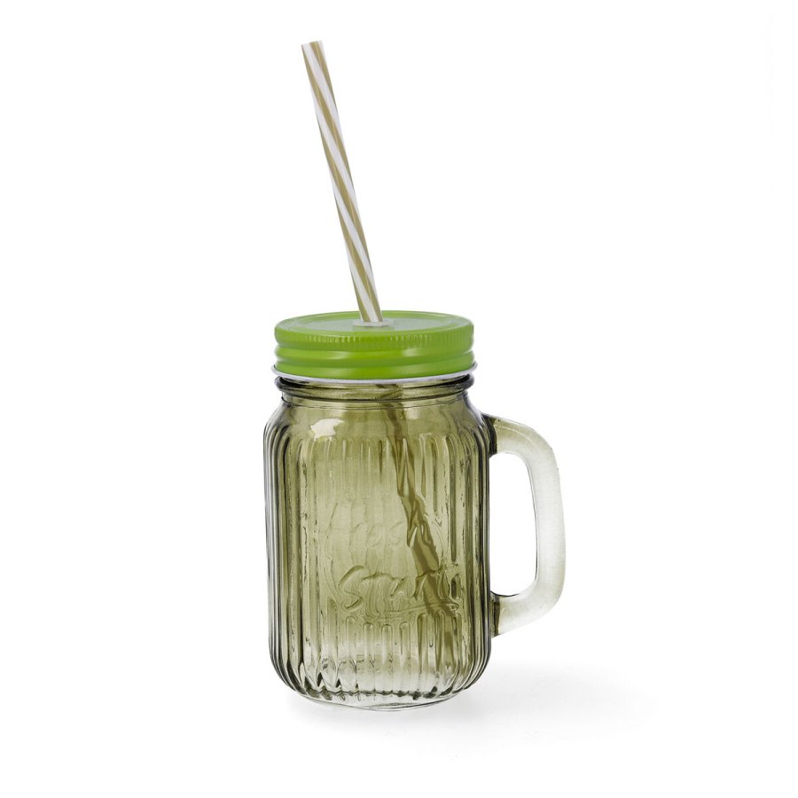 Beholder med L�g og Suger�r Quid Maison Gr�n Glas 450 ml (12 enheder) #2