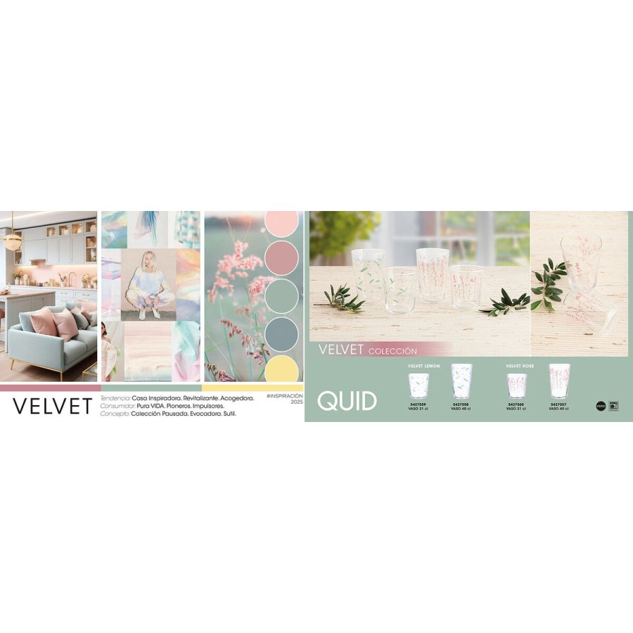 Vandglas Quid Velvet Gr�n Glas 310 ml (12 enheder) #6