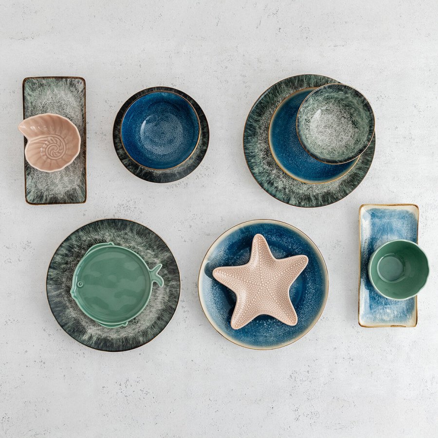 Snacksk�l Bidasoa Aura Stela Beige Keramik 12,5 x 11,5 x 5 cm (6 enheder) #4