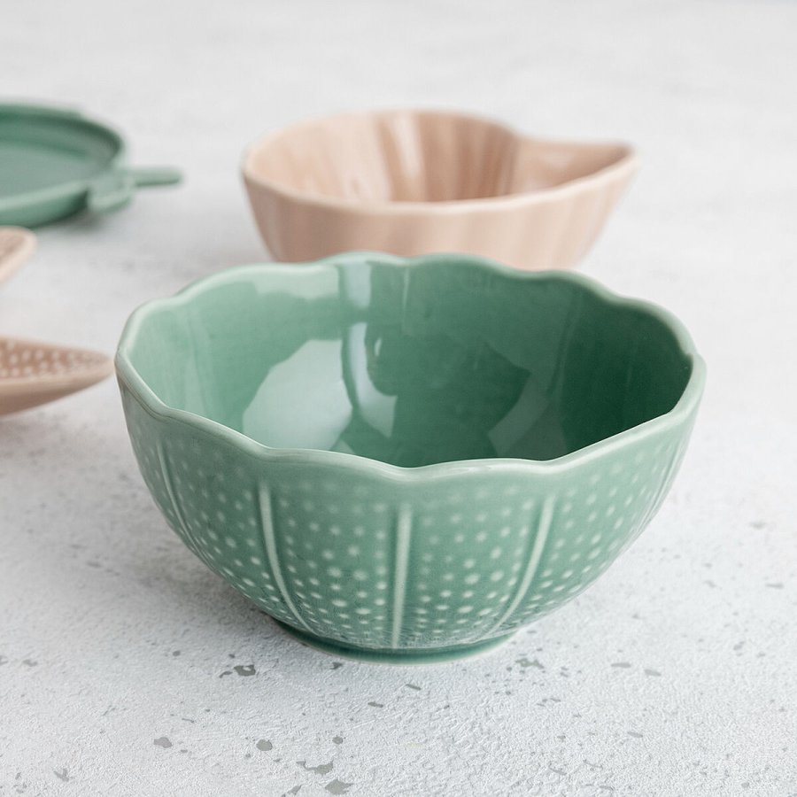 Snacksk�l Bidasoa Aura Stela Gr�n Keramik 12 x 12 x 5 cm (6 enheder) #3