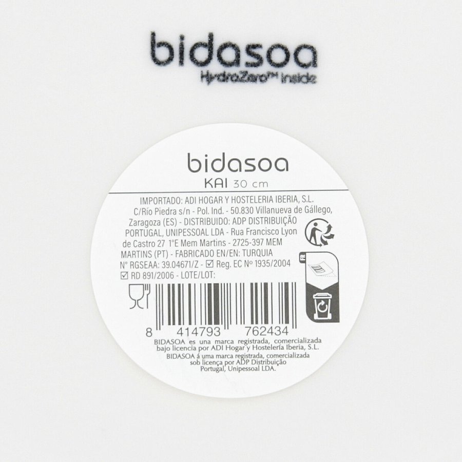 Pizzatallerken Bidasoa Kai Hydrozero Hvid Keramik � 30 cm (6 enheder) #7