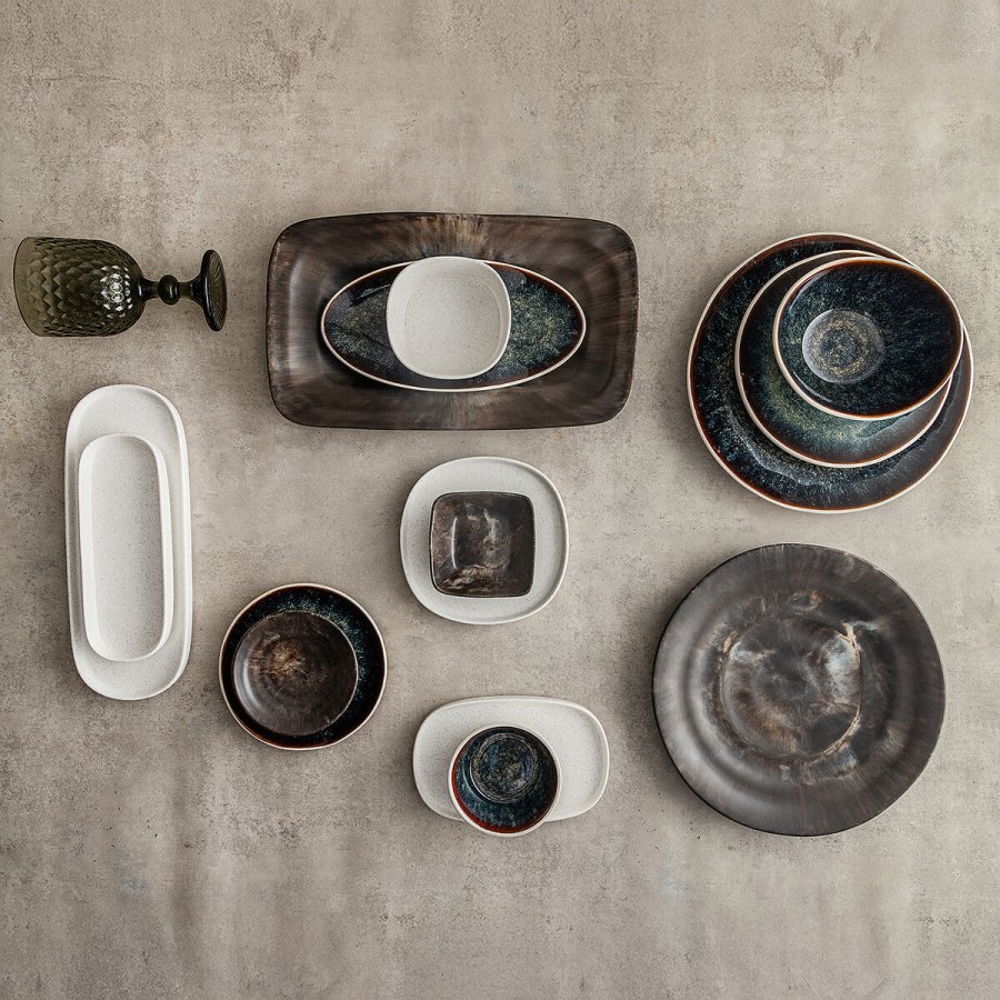 Flad Plade Bidasoa Elite Hvid Keramik 16,5 x 16,5 x 1,7 cm (8 enheder) #4