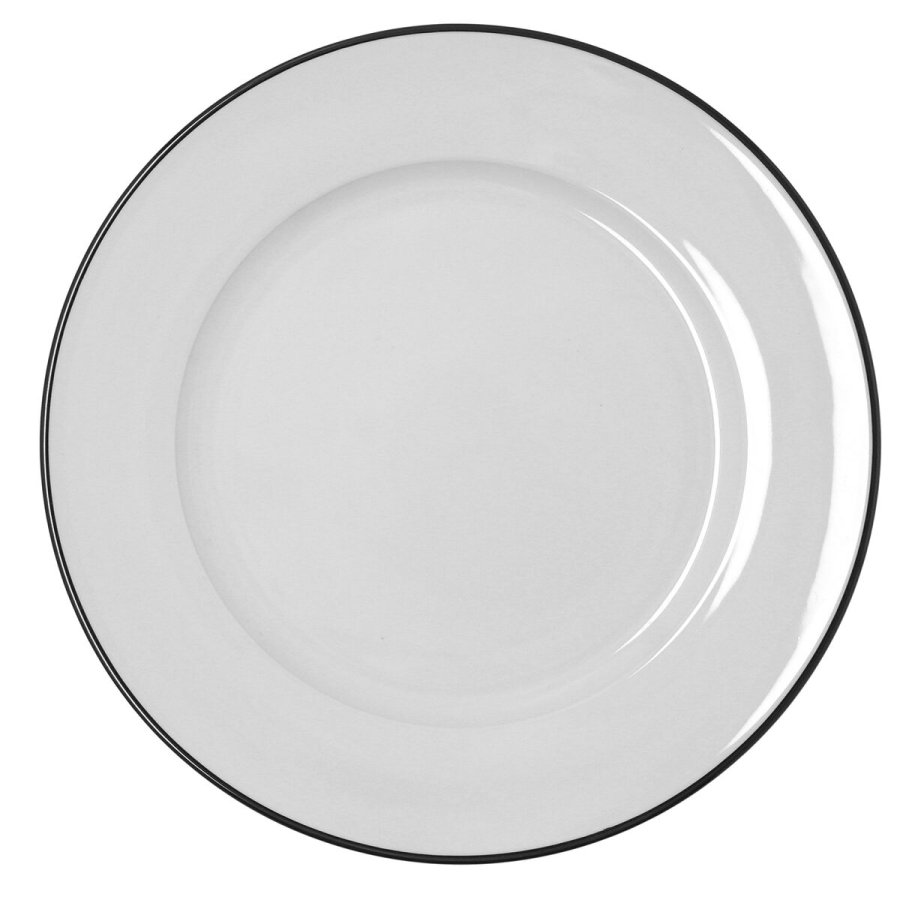 Flad Plade Bidasoa Glacial Filo Hvid Keramik � 30 cm (12 enheder) #6