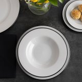 Flad Plade Bidasoa Glacial Filo Hvid Keramik � 27 cm (12 enheder) #5