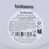 Flad Plade Bidasoa Glacial Filo Hvid Keramik � 25 cm (24 enheder) #7