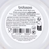 Tallerken Bidasoa Glacial Filo Hvid Keramik � 16,5 cm Br�d (48 enheder) #3