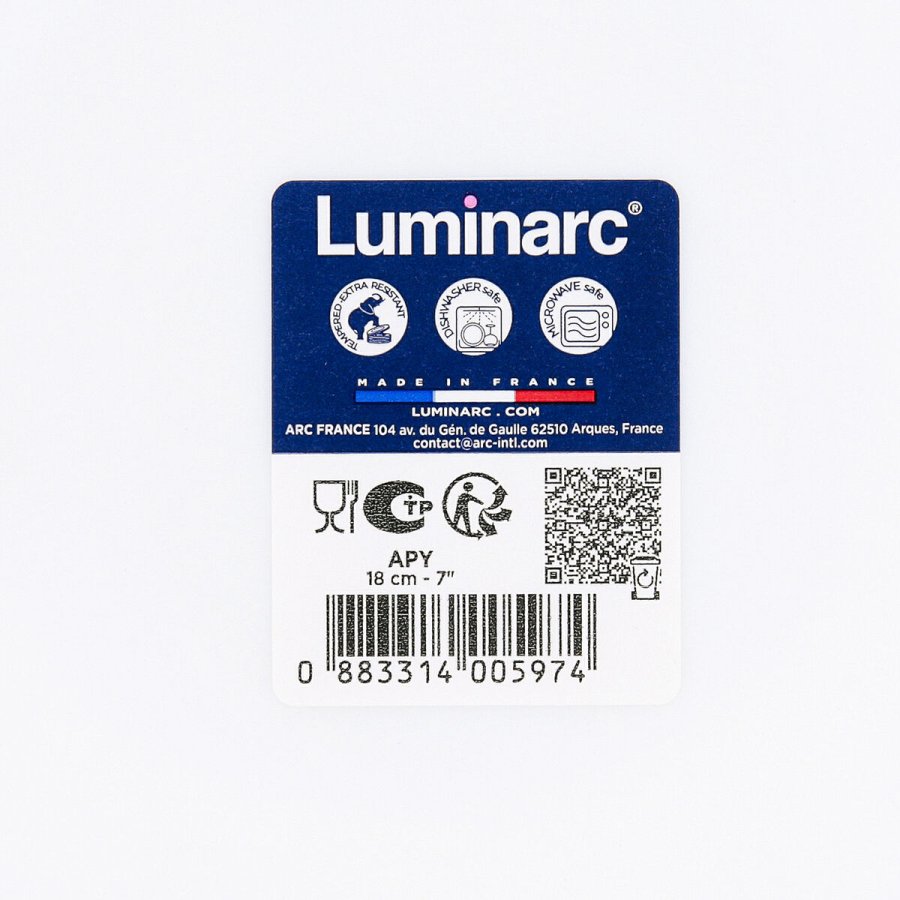 Desserttallerken Luminarc Apy Hvid Glas � 18 cm (12 enheder) #5