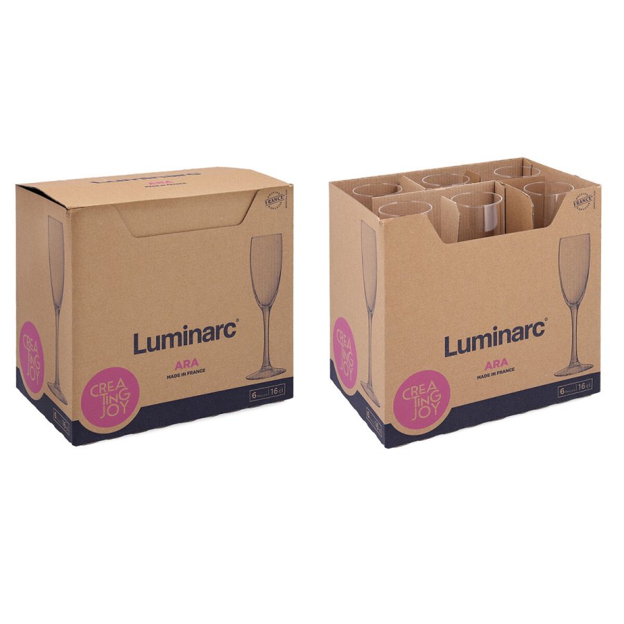 Champagneglas Luminarc Ara Gennemsigtig Glas 160 ml (6 enheder) #5