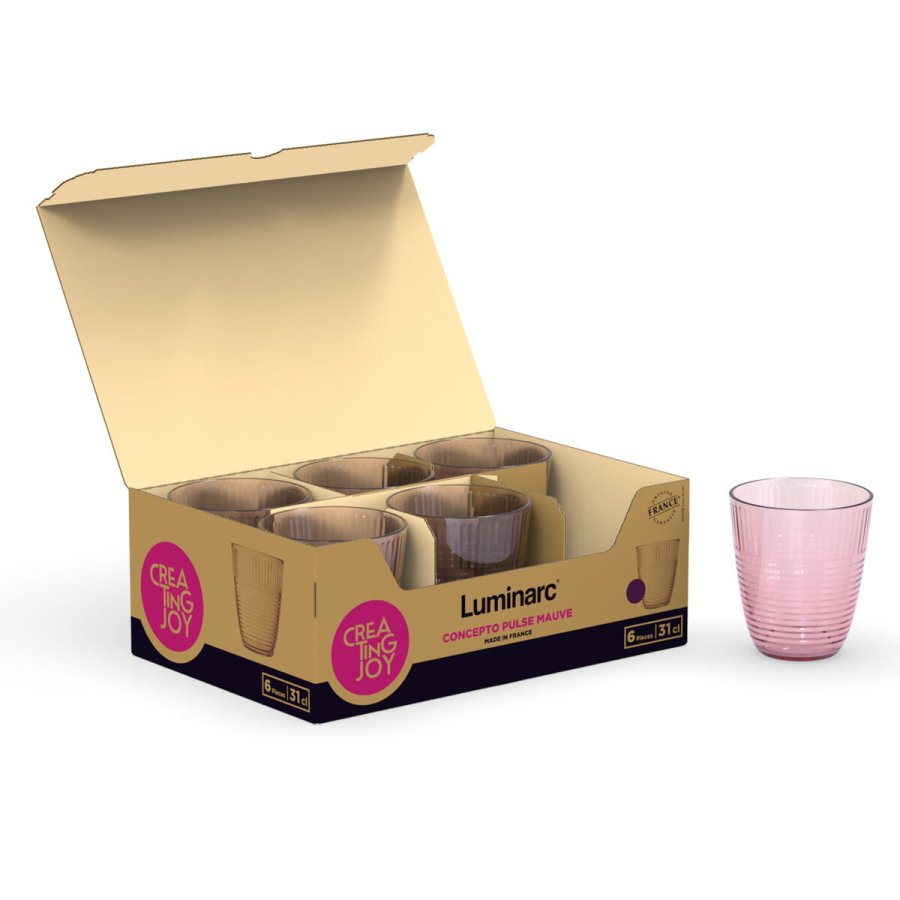 Vandglas Luminarc Concepto Pink Glas 310 ml (6 enheder) #4