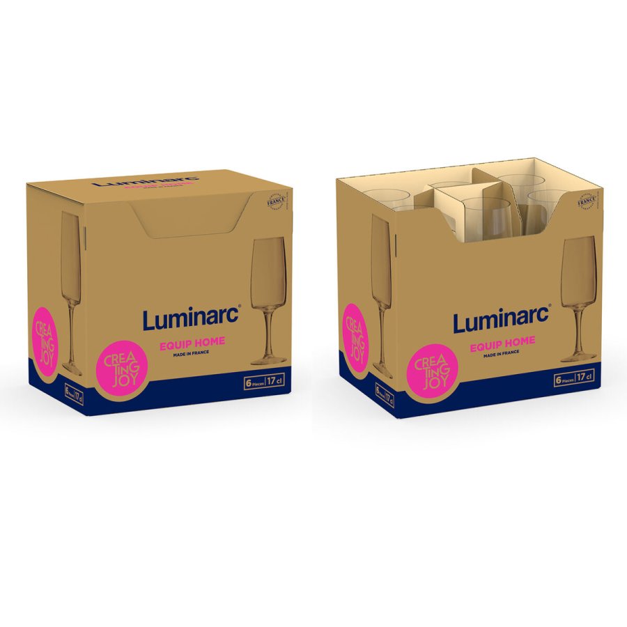 Champagneglas Luminarc Equip Home Gennemsigtig Glas 170 ml (6 enheder) #5