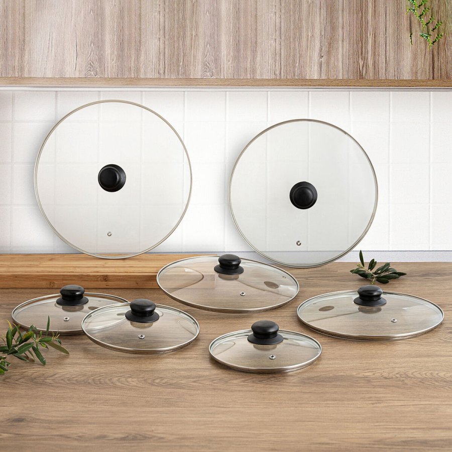 Grydel�g Quid Renova Gennemsigtig Glas � 34 cm (6 enheder) #2