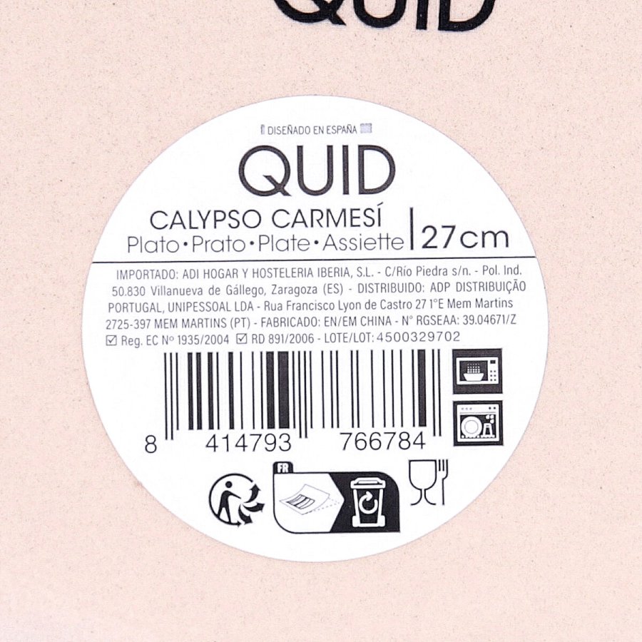 Flad Plade Quid Calypso Terrakotta Keramik � 27 cm (12 enheder) #3