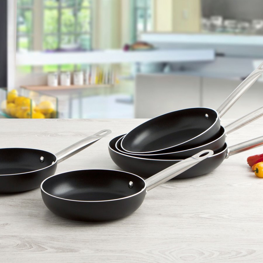 Stegepande Quid Pro Chef Sort Metal  18 cm (6 enheder) #2