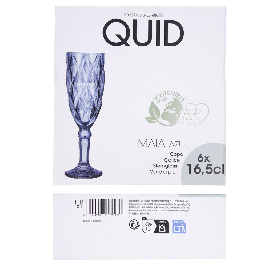 Champagneglas Quid Maia Bl� Glas 165 ml (6 enheder) #7