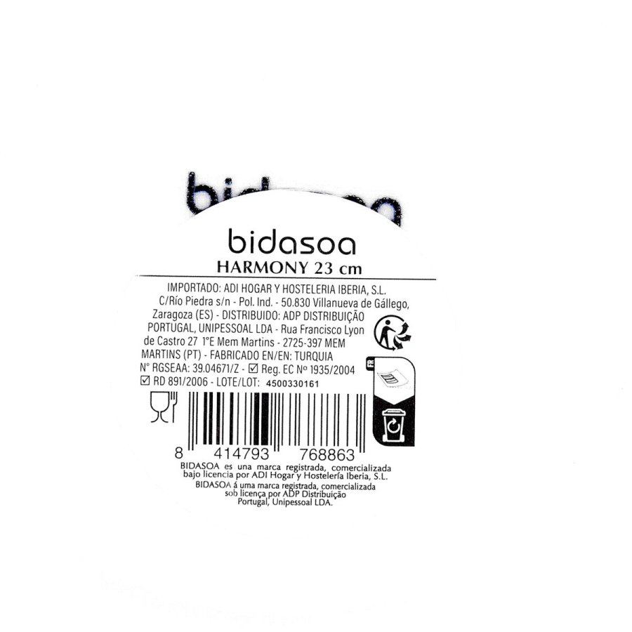 Dyb tallerken Bidasoa Harmony Hydrozero Hvid Keramik � 23 cm (6 enheder) #7