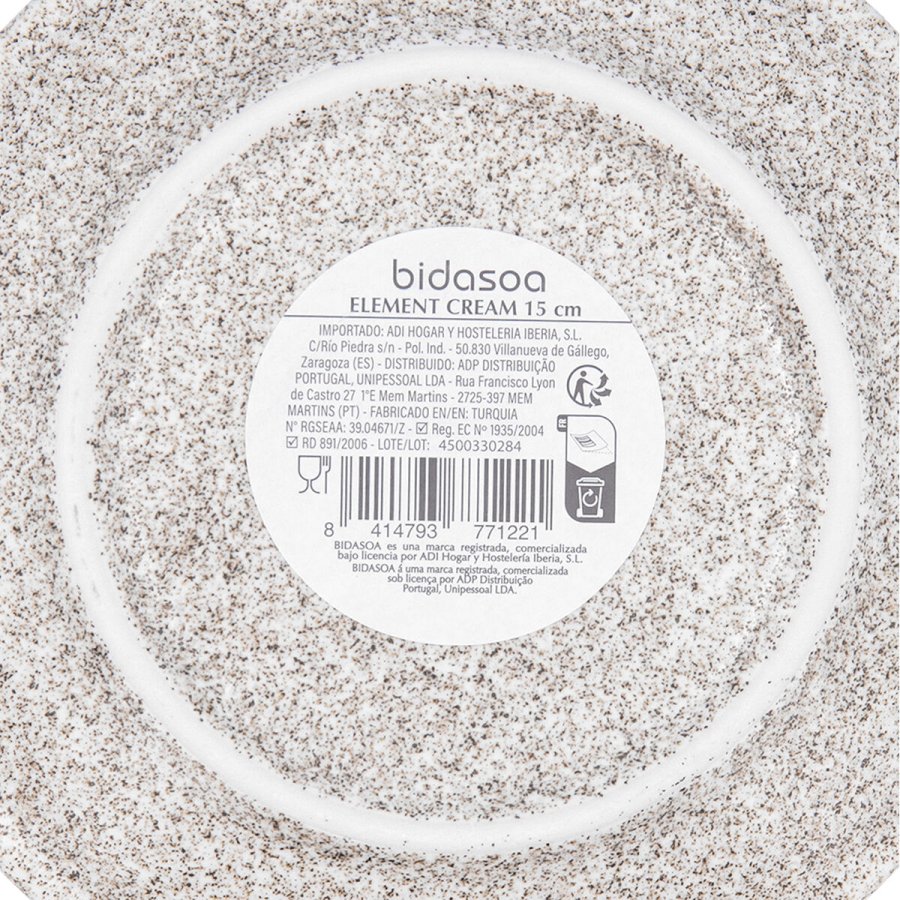 Tallerken Bidasoa Element Hydrozero Beige Keramik � 15 cm Br�d (6 enheder) #7