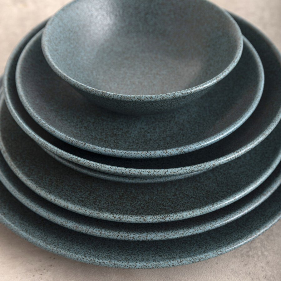 Flad Plade Bidasoa Element Hydrozero Bl� Keramik � 27 cm (6 enheder) #4