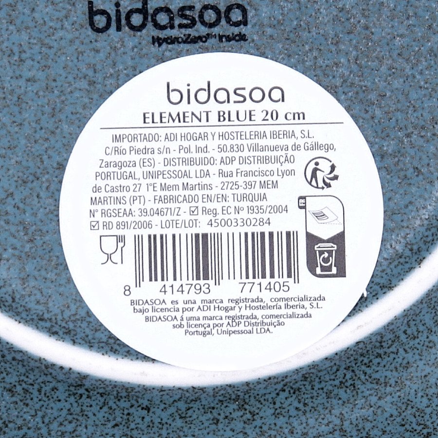 Dyb tallerken Bidasoa Element Hydrozero Bl� Keramik � 20 cm (6 enheder) #7