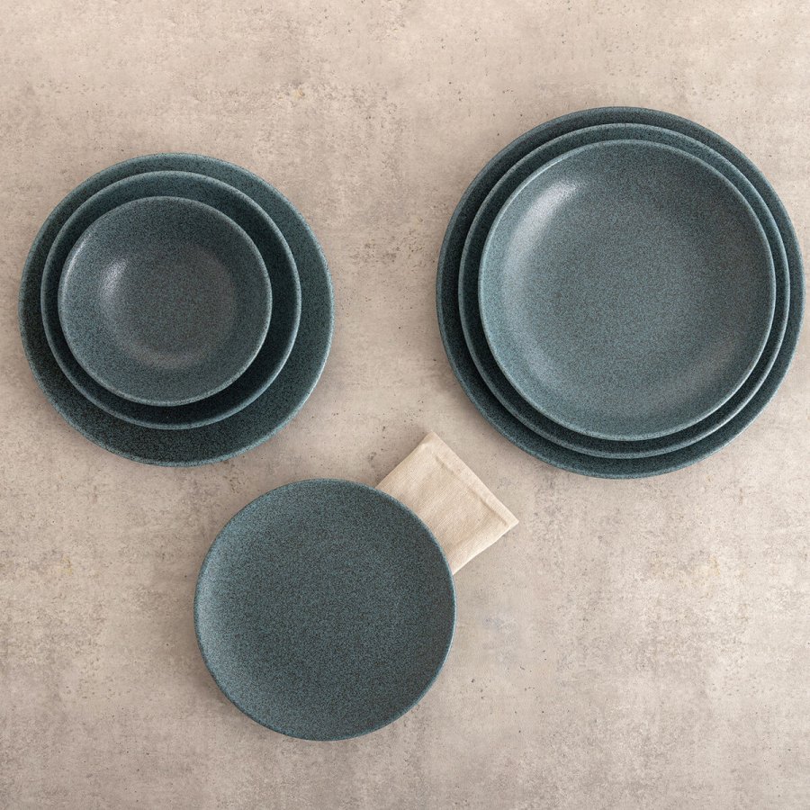 Dyb tallerken Bidasoa Element Hydrozero Bl� Keramik � 23 cm (6 enheder) #3