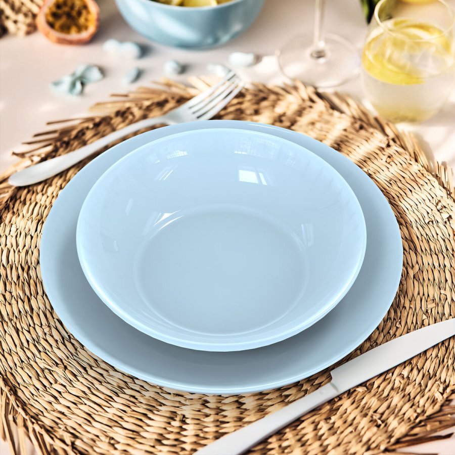 Flad Plade Luminarc Apy Paradise Azul Bl� Glas � 25 cm (24 enheder) #2