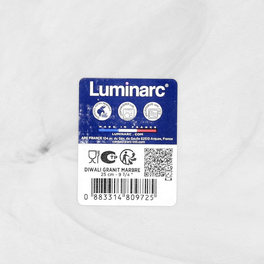 Flad Plade Luminarc Diwali Granit Marb To-farvet Glas � 25 cm (24 enheder) #6